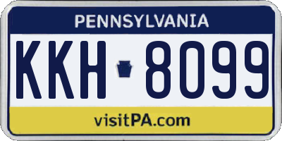 PA license plate KKH8099