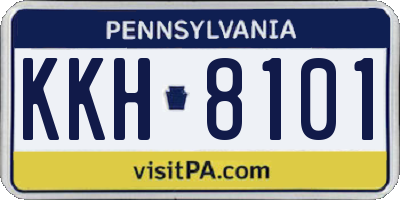 PA license plate KKH8101
