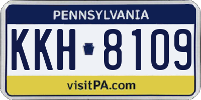 PA license plate KKH8109