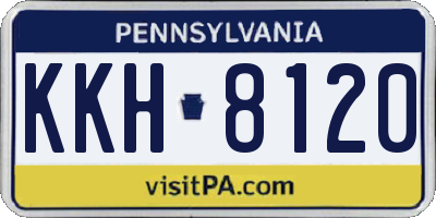 PA license plate KKH8120