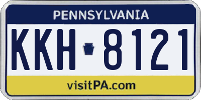 PA license plate KKH8121