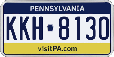 PA license plate KKH8130