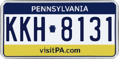 PA license plate KKH8131