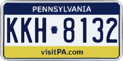 PA license plate KKH8132