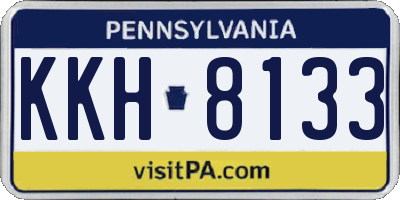PA license plate KKH8133