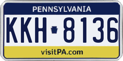 PA license plate KKH8136