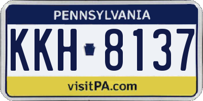 PA license plate KKH8137
