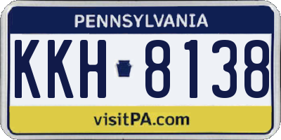 PA license plate KKH8138