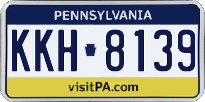 PA license plate KKH8139