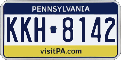 PA license plate KKH8142