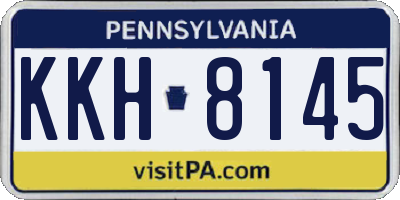 PA license plate KKH8145