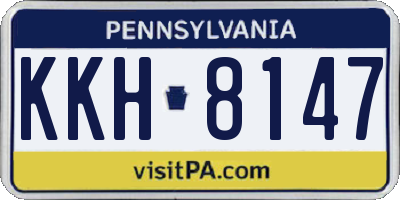 PA license plate KKH8147