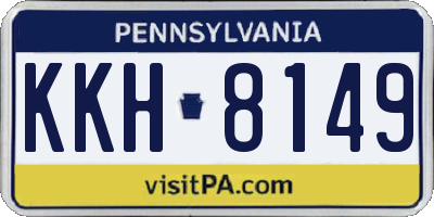 PA license plate KKH8149