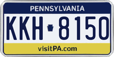 PA license plate KKH8150