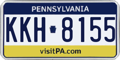 PA license plate KKH8155