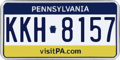 PA license plate KKH8157