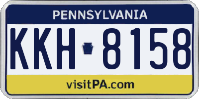 PA license plate KKH8158