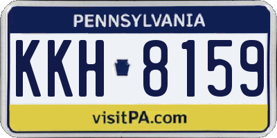 PA license plate KKH8159