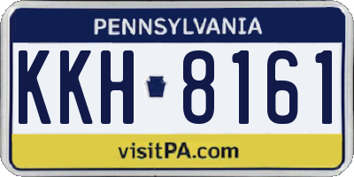 PA license plate KKH8161