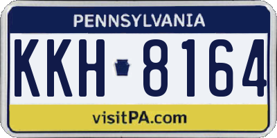 PA license plate KKH8164