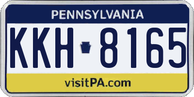PA license plate KKH8165