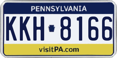 PA license plate KKH8166