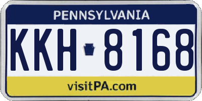 PA license plate KKH8168