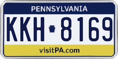 PA license plate KKH8169