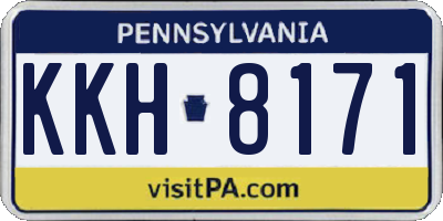 PA license plate KKH8171