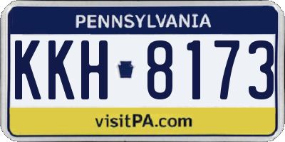 PA license plate KKH8173