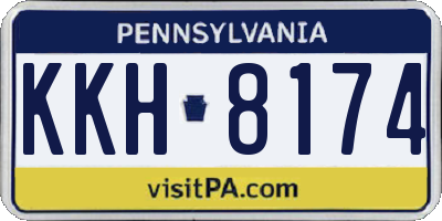 PA license plate KKH8174
