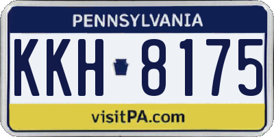 PA license plate KKH8175