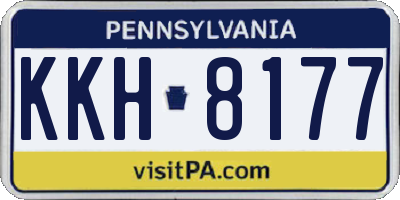 PA license plate KKH8177