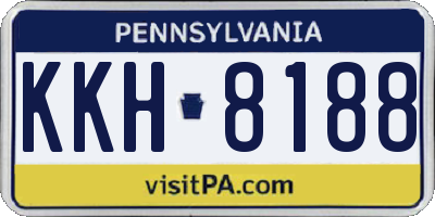 PA license plate KKH8188