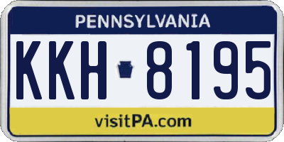 PA license plate KKH8195