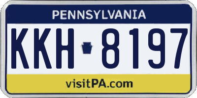 PA license plate KKH8197