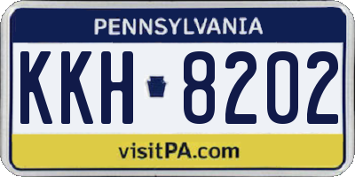 PA license plate KKH8202