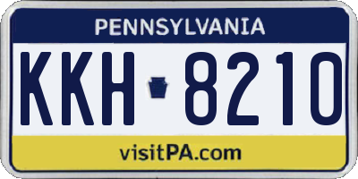 PA license plate KKH8210