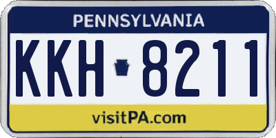 PA license plate KKH8211