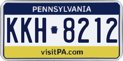 PA license plate KKH8212