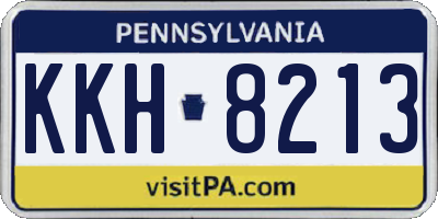 PA license plate KKH8213