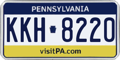 PA license plate KKH8220