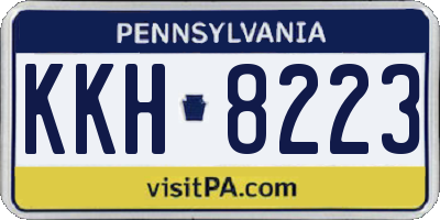 PA license plate KKH8223