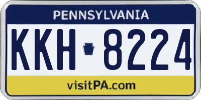 PA license plate KKH8224