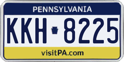 PA license plate KKH8225