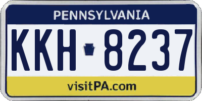 PA license plate KKH8237