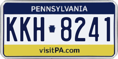 PA license plate KKH8241