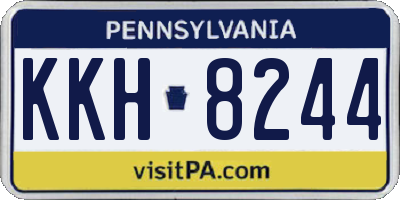 PA license plate KKH8244
