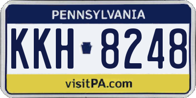 PA license plate KKH8248