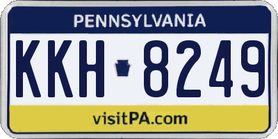 PA license plate KKH8249